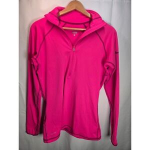 Nike Pro Dri-Fit Pink Half Zip Running Athletic Top Women's Size Large